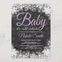 Bébé son baby shower extérieur froid de flocon de