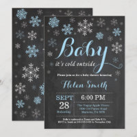 Bébé son baby shower extérieur froid d'hiver