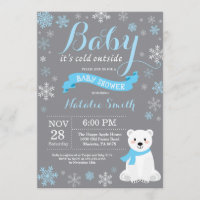 Bébé son bleu extérieur froid de baby shower de