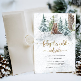 Invitation Bébé son froid à l'extérieur du baby shower de l'o