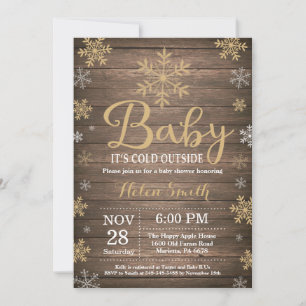 Invitation Bébé son froid à l'extérieur du Baby shower d'hive