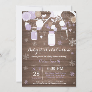 Invitation Bébé son froid à l'extérieur du Baby shower Mason