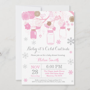 Invitation Bébé son froid à l'extérieur du Baby shower Mason 
