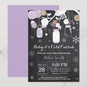 Invitation Bébé son froid à l'extérieur du Baby shower Mason 