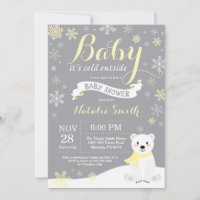 Bébé son froid dehors Baby shower d'hiver Jaune