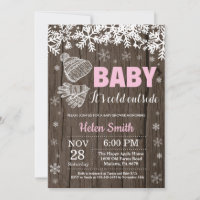 Bébé son froid dehors Baby shower fille hiver