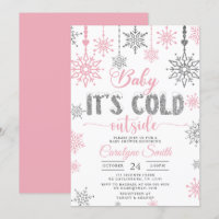 Bébé son froid dehors Baby shower fille rose