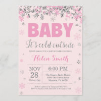 Bébé son froid dehors rose Baby shower fille en ar