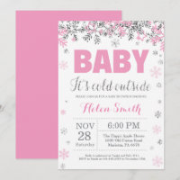 Bébé son froid dehors rose Baby shower fille en ar