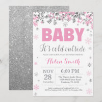Bébé son froid dehors rose Baby shower fille en ar