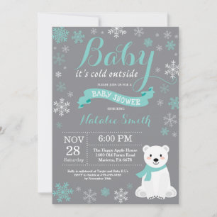 Invitation Bébé son froid en dehors de l'hiver Aqua Baby show