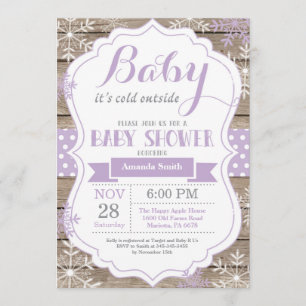 Invitation Bébé son froid en dehors de l'hiver Baby Girl Show
