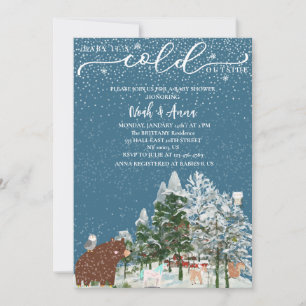 Invitation bébé son froid en dehors du baby shower d'hiver sc