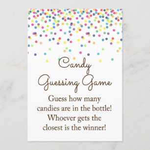Invitation Bébé Sprinted Baby shower Game Sign Size 5x7"