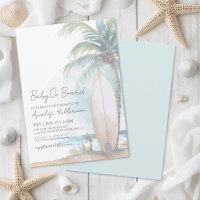 Bébé Surfe sur la Plage à Bord Cadeau de Naissance
