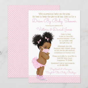 Invitation Bébée Afro-Cheveux avec lecteur de masques par Bab