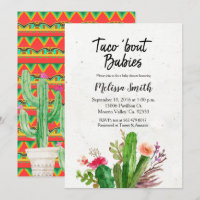 Bébés d'accès de taco d'invitation de cactus de