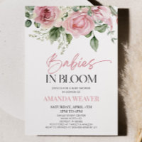 Bébés En Fleur Rose Floral Multiples Baby shower