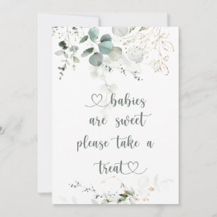 Invitation Bébés sont doux Eucalyptus Baby shower Signal
