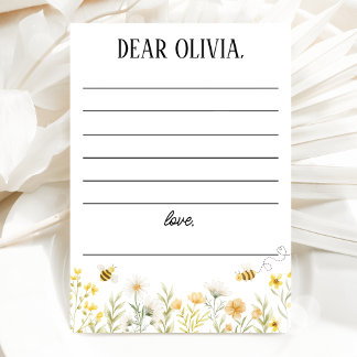 Invitation Bee 1st Birthday Time Capsule Card