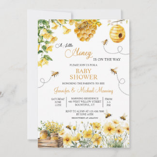 Invitation Bee A Little Honey is on the Way Baby Shower