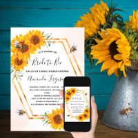 Bee Bridal douche tournesol bourdonnement abeilles