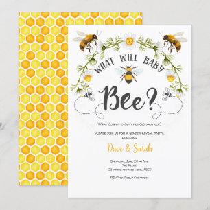 Invitation Bee, Genre Reveal Party, Quel bébé sera