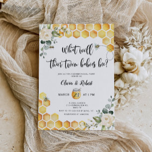 Invitation Bee jumeaux genre révéler l'invitation