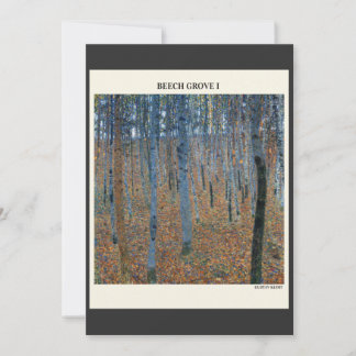 Invitation Beech Grove I by Gustav Klimt Vintage modern art,