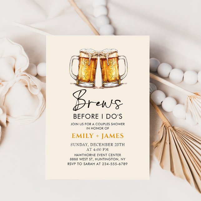 Invitation Beer Casual Couples Wedding Bridal Shower (Créateur téléchargé)