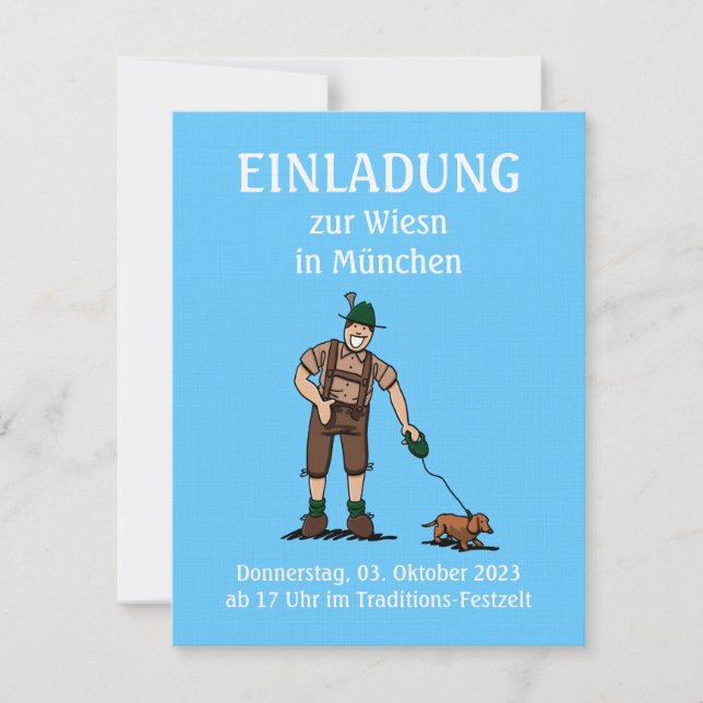 Invitation BEER FESTIVAL Lederhosen Chien bavarois (Devant)