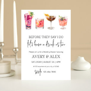 Invitation Before They Say I Do   cocktail Enterrement de jeu