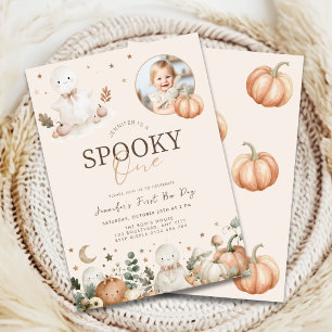 Invitation Beige Halloween Épouvantable Un 1er Anniversaire