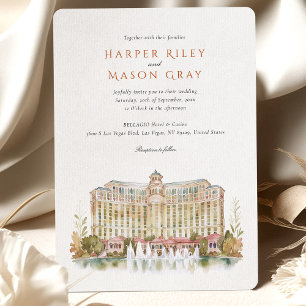 Invitation Bellagio Hotel & Casino Las Vegas Mariage
