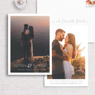 Invitation Belle Ampersand Photo moderne Enregistrer la date