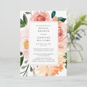 Invitation Belle aquarelle Fête des mariées florale