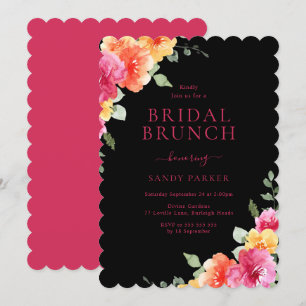Invitation Belle aquarelle Fête des mariées florale Brunch