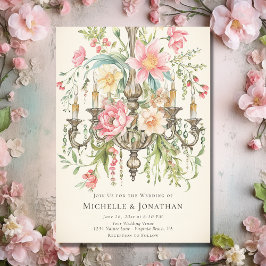 Invitation Belle aquarelle Mariage de lustre Floral