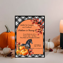 Invitation Belle Automne Automne Cheval Anniversaire