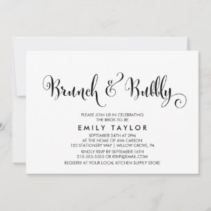 Invitation Belle Calligraphie du Sud Brunch & Bubbly