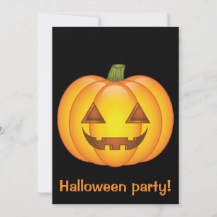Invitation Belle caricature Halloween Citrouille Halloween Pa