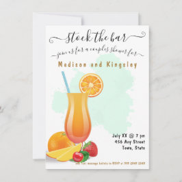 Invitation Belle Chaux Vert Élégant Boho Douche