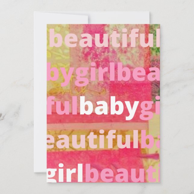 Invitation Belle collection Bébé Fille (Devant)