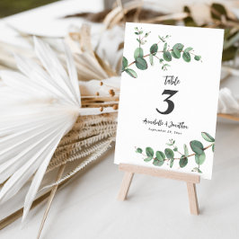 Invitation Belle élégante table de mariage au feuillage d'euc