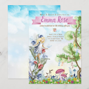 Invitation Belle Fée fête d'anniversaire