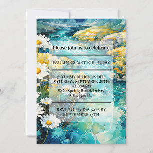 Invitation Belle fête d'anniversaire de Springtime Creek