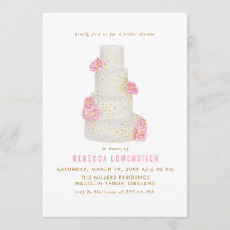 Invitation Belle Fête de l'mariée Mariage d'aquarelle