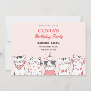 Invitation Belle fête des chats