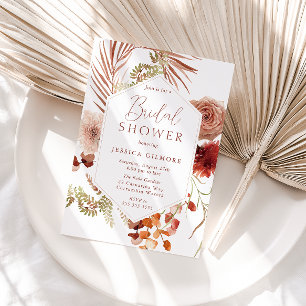 Invitation Belle Fête des mariées botanique florale Boho