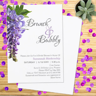 Invitation Belle Fête des mariées de Brunch de la Wisteria